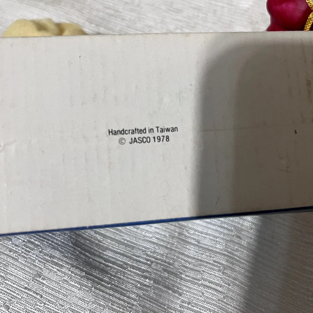 1978 JASCO Bedtime Bell & Christmas Luvkins candle holder porcelain Japan